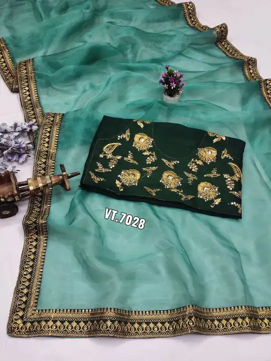 ☘️🛎️🛎️ NEW launching 🛎️🍀


🥻 Sari Fabric: Heavy Organza with Embroidery Codding & Sequins Less  uploaded by Vishal trendz 1011 avadh textile market on 2/16/2023