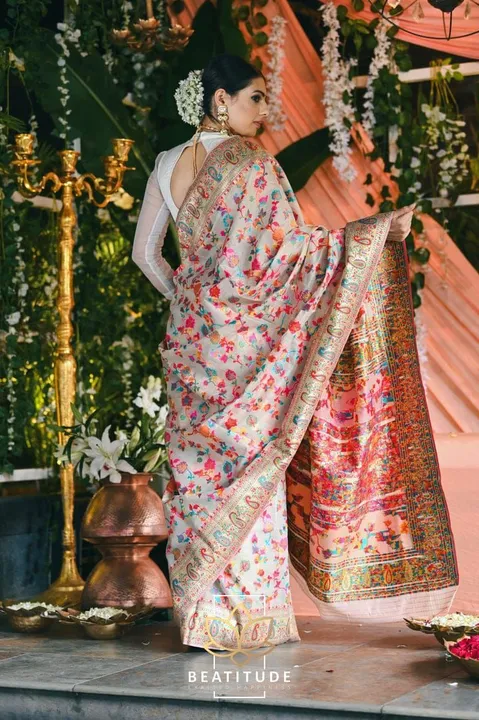 Beautiful kashmiri weaving saree  uploaded by Dhananjay Creations Pvt Ltd. on 2/16/2023