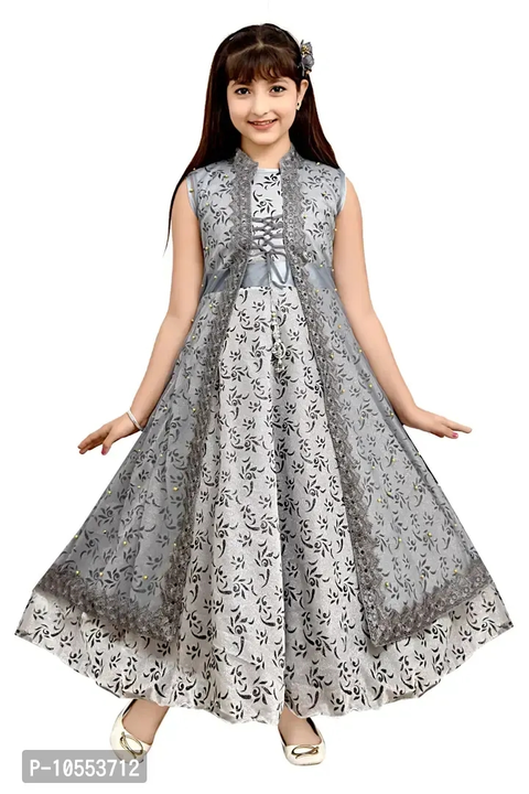 Product image of Stylish Girls Silk Blend Grown Dress, price: Rs. 550, ID: stylish-girls-silk-blend-grown-dress-0a9eada4