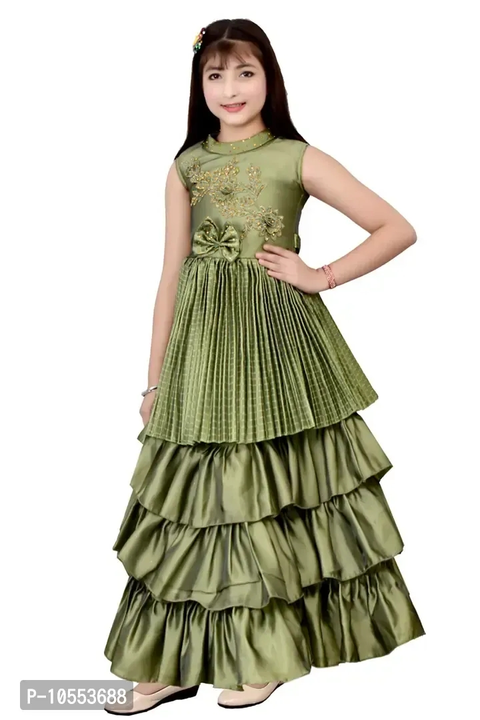 Product image of Stylish Girls Silk Blend Grown Dress, price: Rs. 550, ID: stylish-girls-silk-blend-grown-dress-37e1798a
