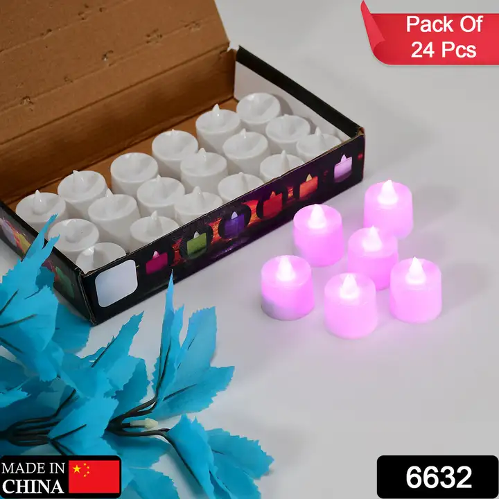 6632 PINK FLAMELESS LED TEALIGHTS, SMOKELESS PLASTIC DECORATIVE CANDLES - LED TEA LIGHT CANDLE FOR H uploaded by DeoDap on 2/16/2023