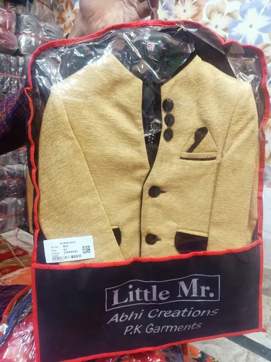 Kidswear coat pant
Fresh stock
3 piece suit
Quantity 1000 piece
Age group 2to14 year 
Article design uploaded by Gouri & Sons on 2/16/2023
