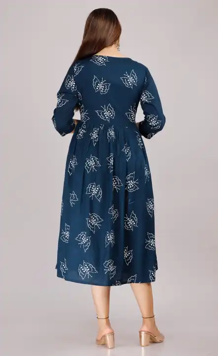 Women Butterfly Print Maternity Gown uploaded by Laila fashion on 2/16/2023