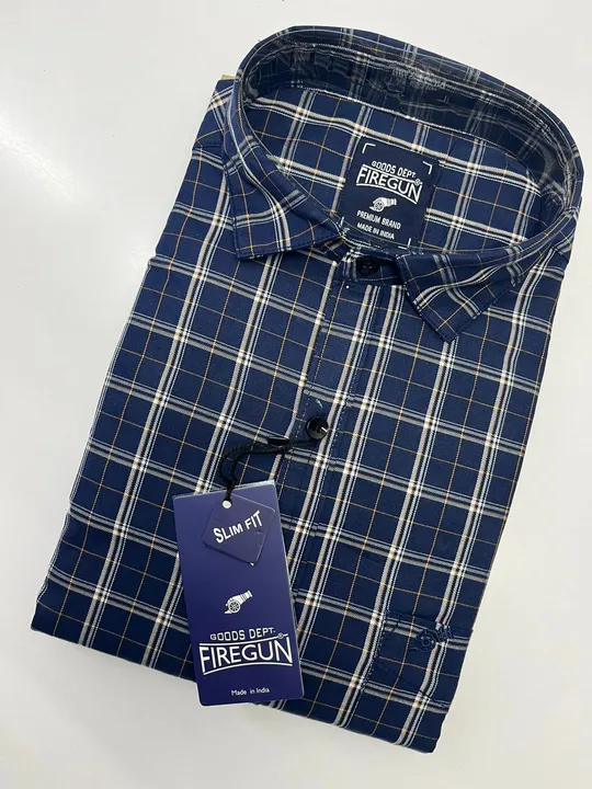 *💯% Original Branded Men’s Premium Full Sleeves Twill Cotton Checks Shirts*

Brand:*FIRE GUN®️[O.G] uploaded by CR Clothing Co.  on 2/16/2023