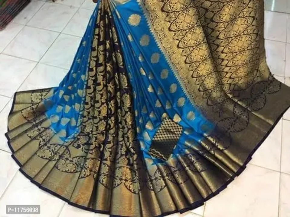 Beautiful Kanjeevaram Silk Zari Woven Saree With Blouse Piece For Women uploaded by Shreeji New Fashion on 2/16/2023