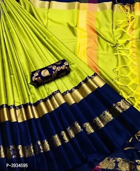 Beautiful Soft Cotton Silk Saree With Extra Blouse piece (2 Blouse ) uploaded by Shreeji New Fashion on 2/16/2023