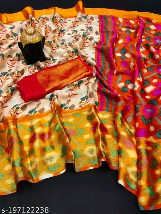 Moss chiffon viscose saree uploaded by Jay vijay prints on 2/16/2023