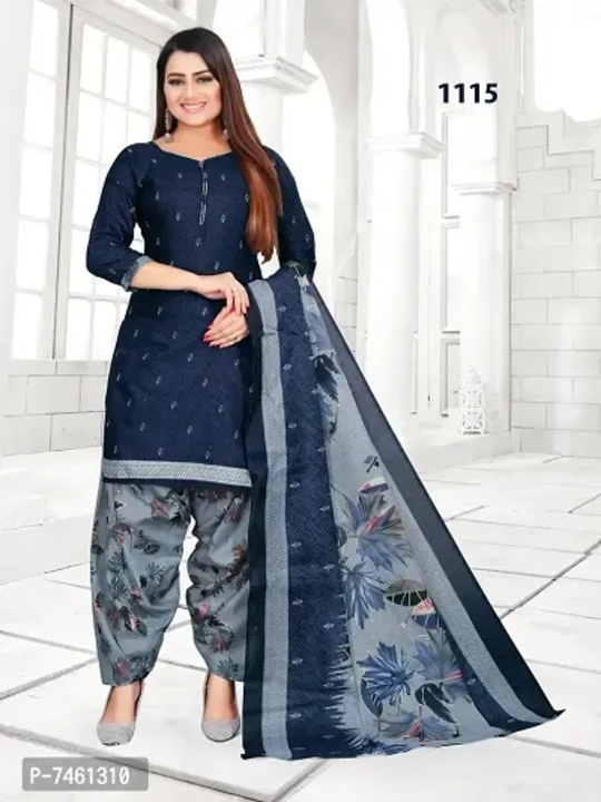 Fancy Womens Cotton Printed Dress Material With Dupatta uploaded by Shreeji New Fashion on 5/27/2024