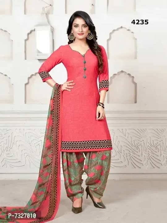 Fancy Womens Cotton Printed Dress Material With Dupatta uploaded by Shreeji New Fashion on 2/16/2023
