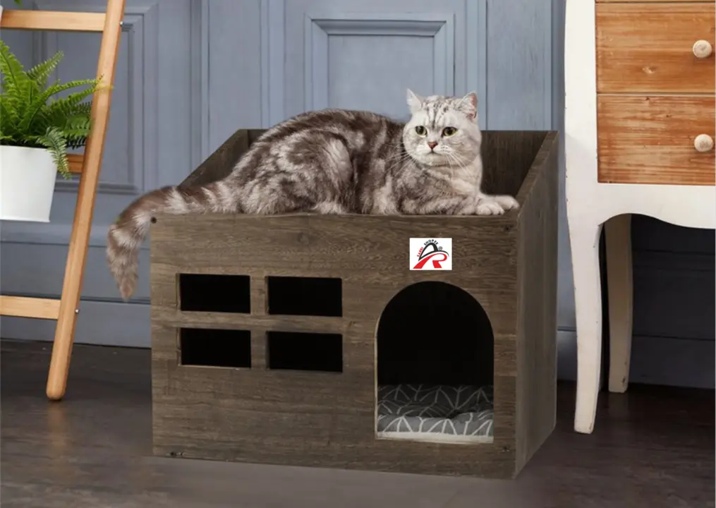 Wooden cat house pet's  uploaded by business on 2/16/2023