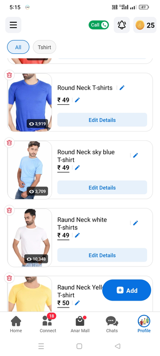 Top Rating Product polo, T-shirt, Round Neck T-shirts only 51-88 uploaded by Clothing and apparel - manufacturing on 2/16/2023