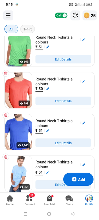 Top Rating Product polo, T-shirt, Round Neck T-shirts only 51-88 uploaded by Clothing and apparel - manufacturing on 2/16/2023