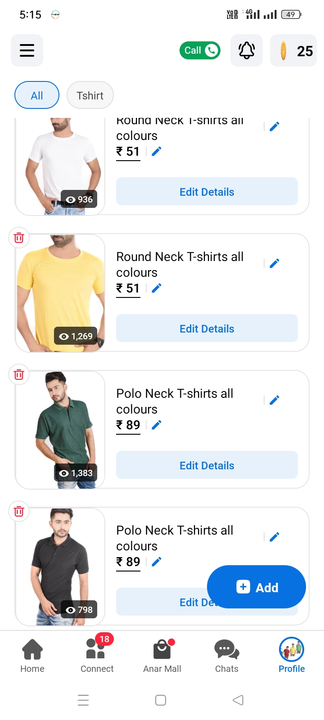 Top Rating Product polo, T-shirt, Round Neck T-shirts only 51-88 uploaded by NRD Fashion Store on 2/16/2023