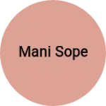Business logo of Mani sope
