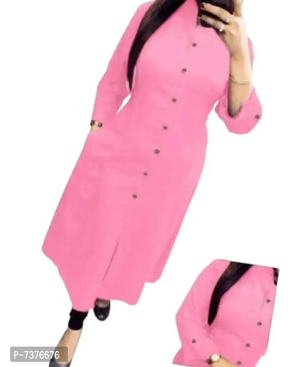 Alluring Pink Rayon Solid Kura For Women uploaded by wholsale market on 2/17/2023