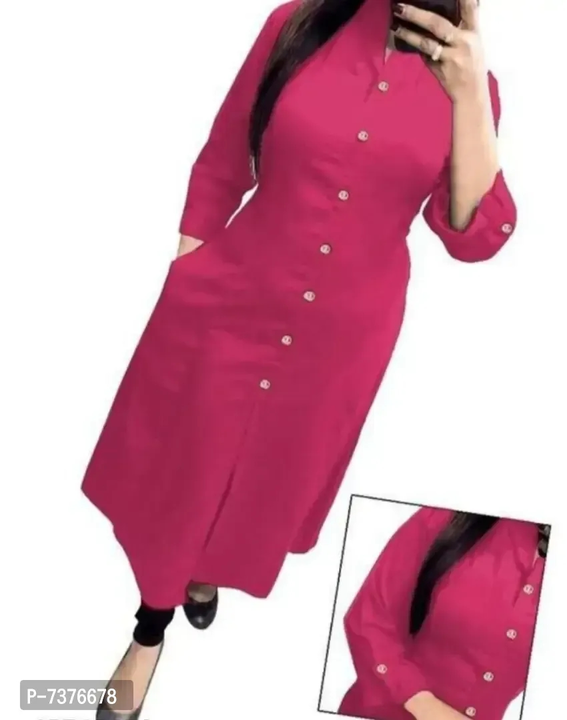 Alluring Pink Rayon Solid Kura For Women uploaded by wholsale market on 2/17/2023
