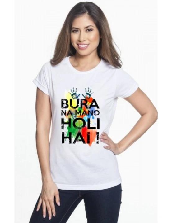 Holi printed t-shirts male female  uploaded by Julu creation on 2/17/2023