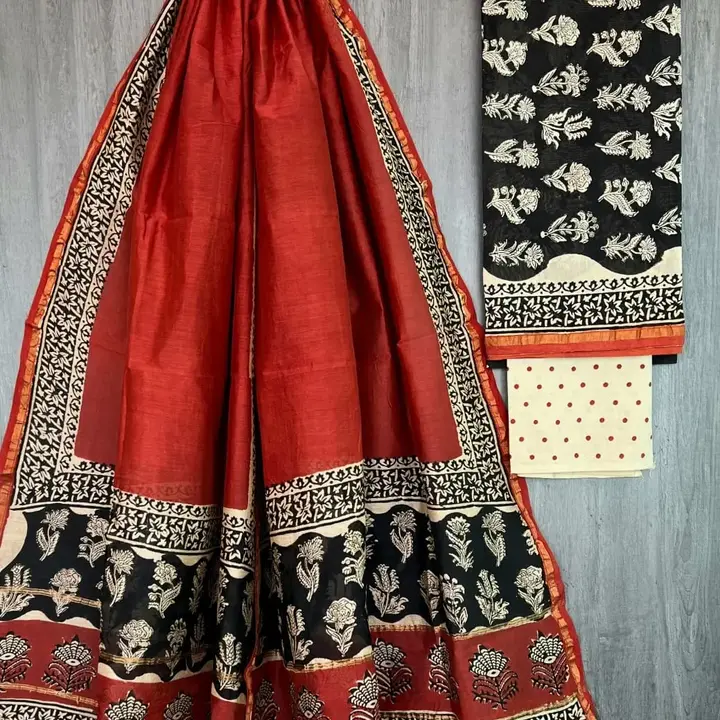 Chanderi Silk suit  uploaded by jyoti panchal on 2/17/2023