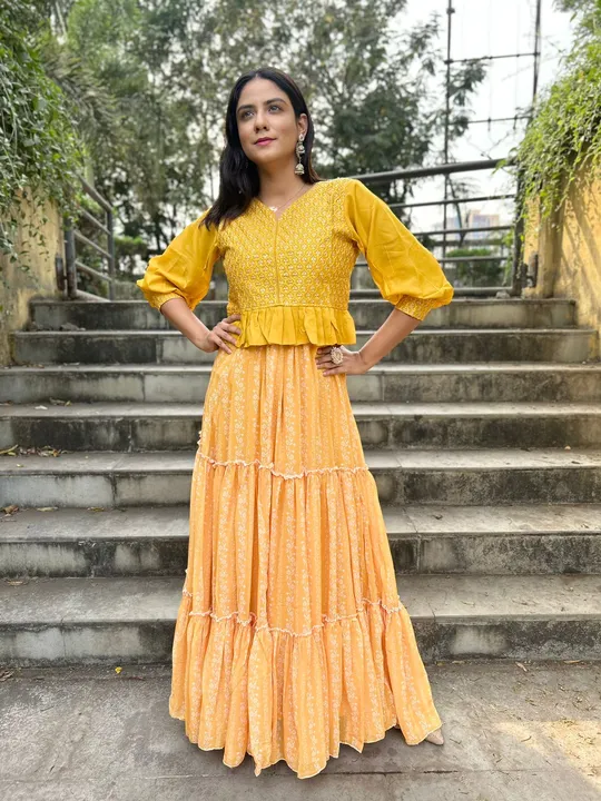 Exclusive Mustard Lehenga Set  uploaded by Vihu fashion on 2/17/2023