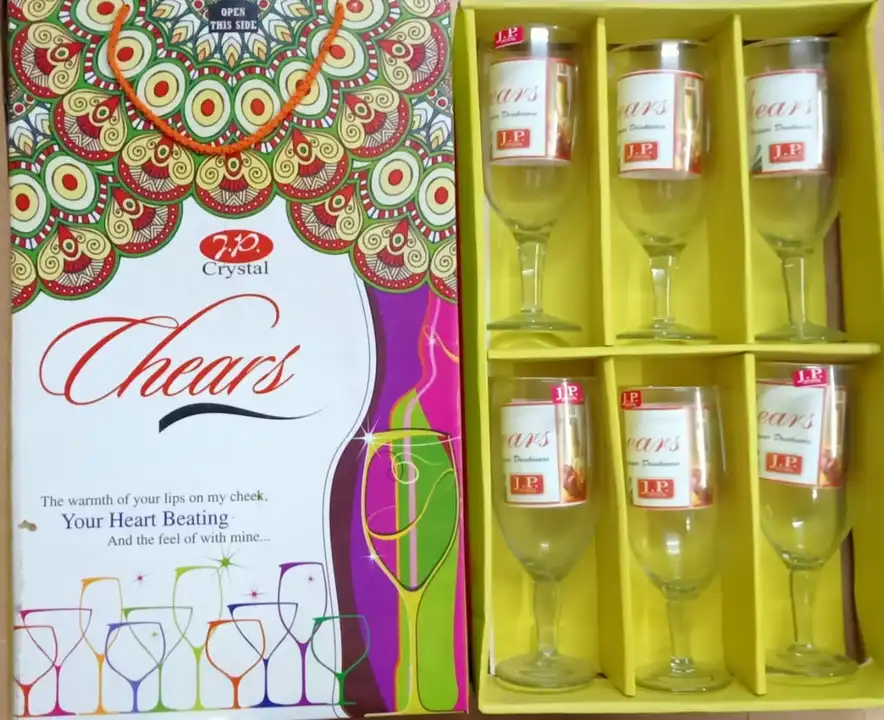 6pcs Chears wine 🍷 glass (1set) uploaded by Glassware and crockery wholesale of on 2/17/2023
