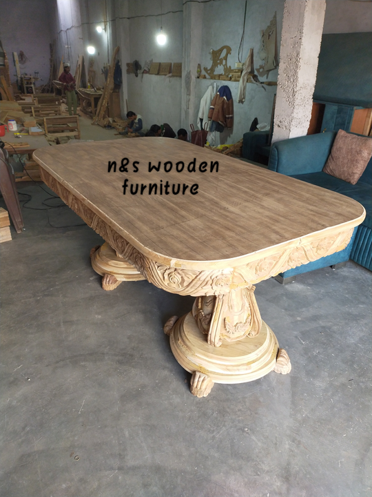 Dining table teak wood 6×3 uploaded by business on 2/17/2023
