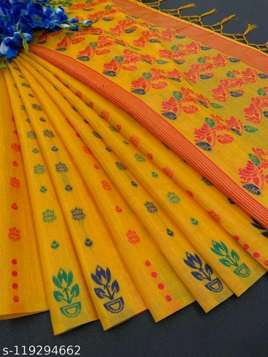 Beautyfull dhakai jamdani saree with saperate blouse  uploaded by Surat fashion on 2/17/2023