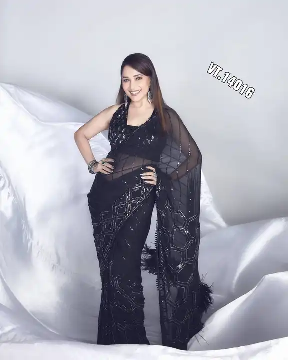 New launching

👉🏻Fabric:- *Fox Georgette blooming* saree with beautiful Star ✨ teach twince sequen uploaded by Vishal trendz 1011 avadh textile market on 2/17/2023