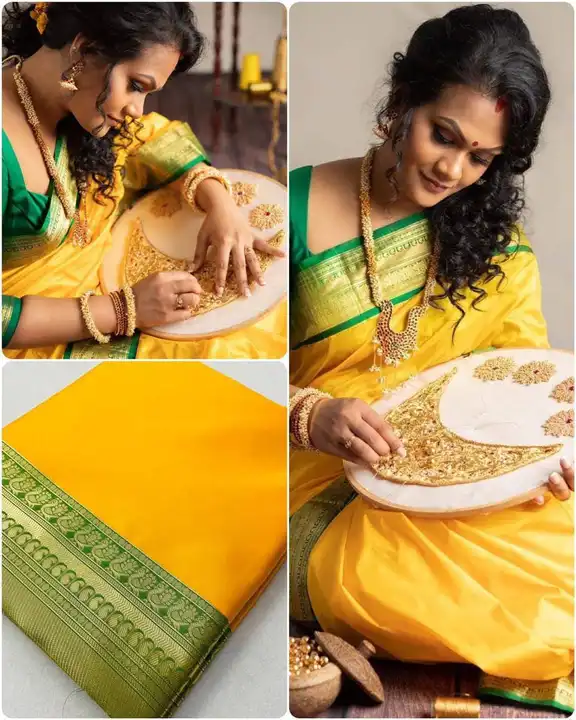 🍁 *NEW LAUNCHING* 🍁


This Six-yard Grandeur Is A Pure, Soft Lichi Silk Saree Rich Yellow Colour.  uploaded by Vishal trendz 1011 avadh textile market on 2/17/2023
