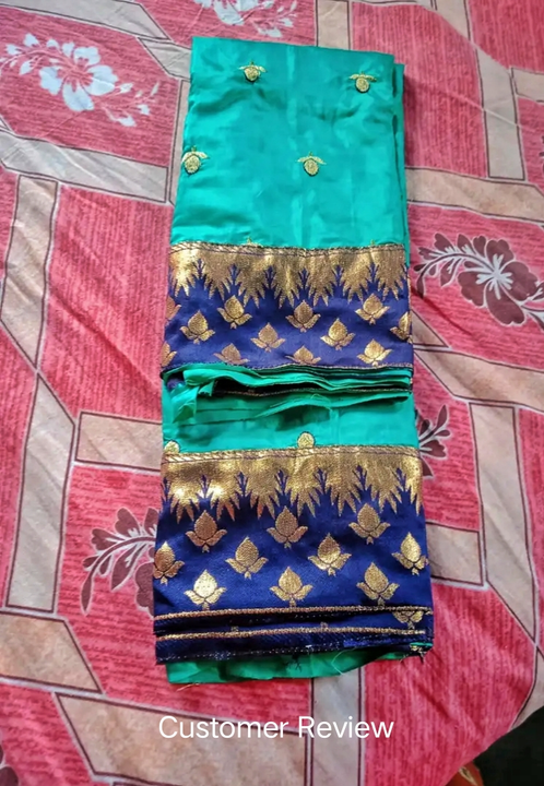 Silk saree with blouse piece350/- all India free delivery COD available uploaded by business on 2/17/2023