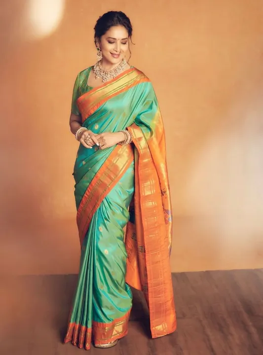 Kanjivaram wedding saree silk  and soft saree with blouse piece 💚 uploaded by Dhananjay Creations Pvt Ltd. on 2/17/2023