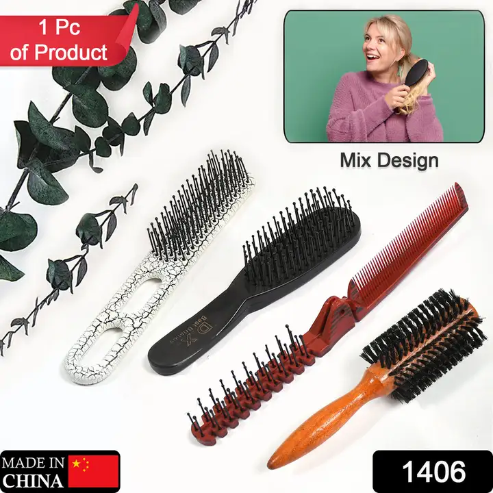 1406 MIX SHAPE DESIGN HAIRDRESSING HAIR STYLING COMB BRUSH TOOL (1 PC)

 uploaded by DeoDap on 2/17/2023