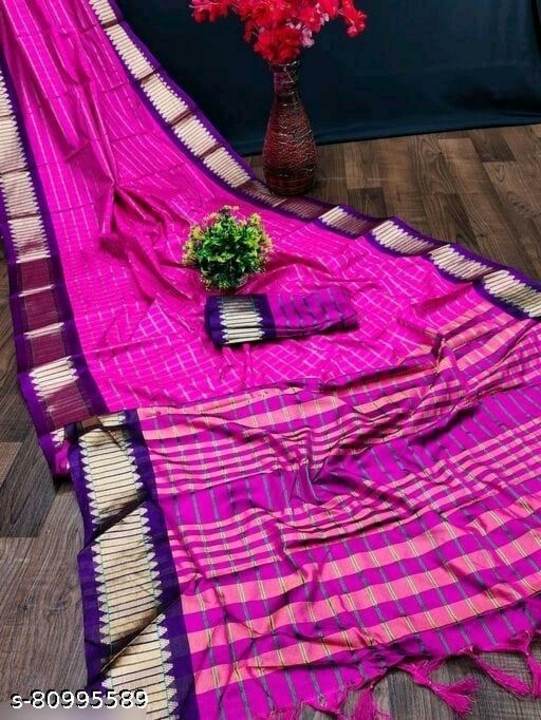 Banita cotton silk saree with saperate blouse  uploaded by Surat fashion on 2/17/2023