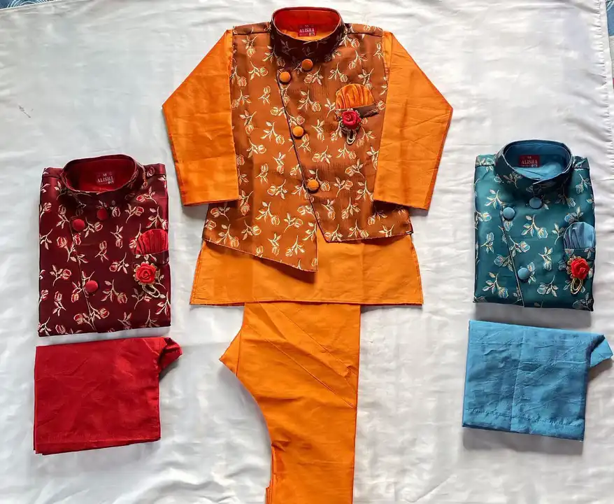 Kids Sherwani paijama pack of 6 pic size 20/30 uploaded by A . JALAL FASHION on 2/17/2023