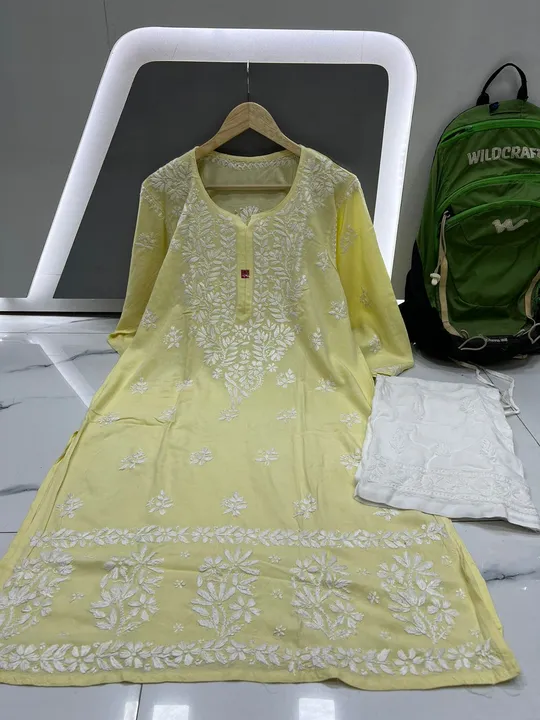 Chikan hand made kurti set uploaded by Online1 on 5/4/2024