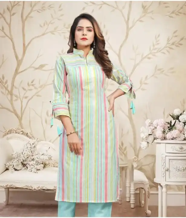 Cotton blended multycolour kurti uploaded by Padma kishanbhai rathi on 2/17/2023