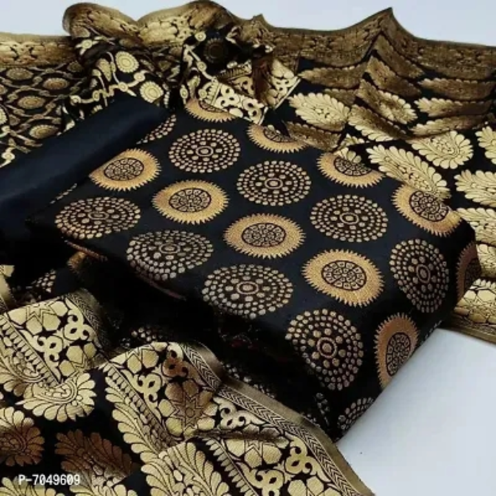 Trendy Women's Cotton Jacquard Dress Material with Dupatta uploaded by Shreeji New Fashion on 2/17/2023