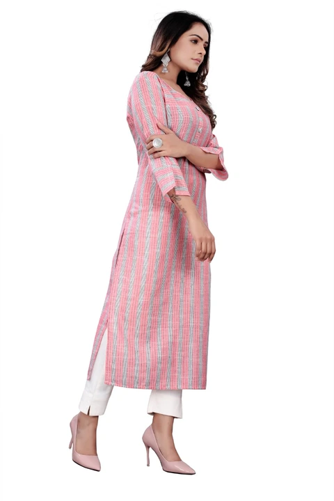 Pink grey knee lenth all plus size kurti uploaded by Padma kishanbhai rathi on 2/17/2023