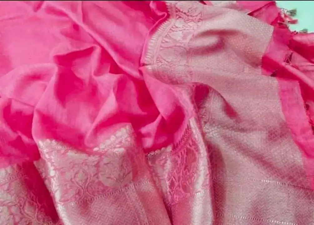 Pure Kota linen bnarsi border saree saree length 5.6mtr best quality  uploaded by Zeenat febric  on 2/17/2023