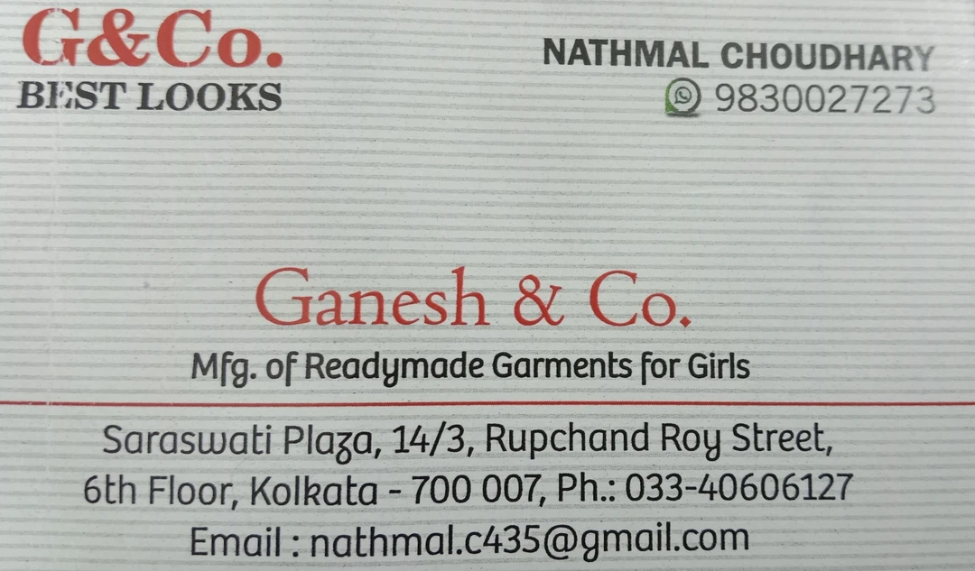 Visiting card store images of Best Looks