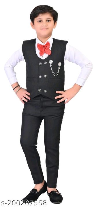 SANMATI TRADERS BRINGS 3 PCS BLACK COLOR CLOTHING SET FOR ALL OCCASION FOR KIDS. uploaded by wholsale market on 2/18/2023
