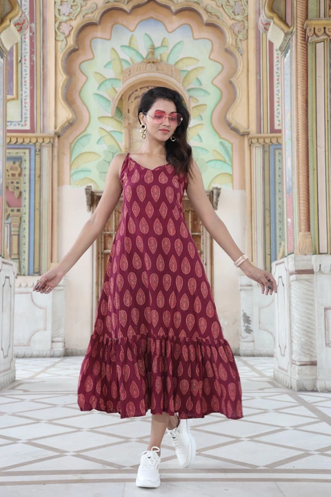 Long Dress  uploaded by Ashoka bagru print on 2/18/2023