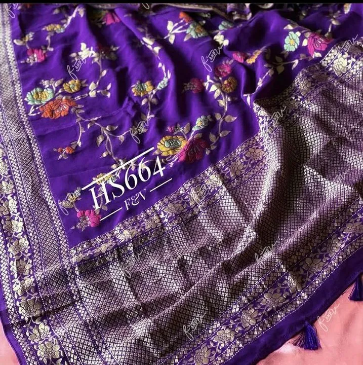 Banarasi sami jerjet saree uploaded by Pinki collection on 2/18/2023