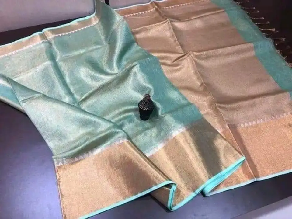 Tissu linen saree uploaded by MK HANDLOOM on 2/18/2023