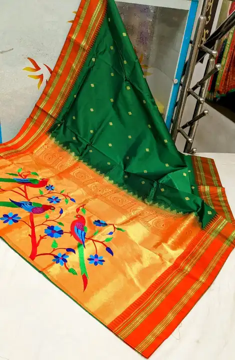 Embroidery work pallu paithani  uploaded by SAMARTH PAITHANI WHAT'S UP 8087211077 on 2/18/2023