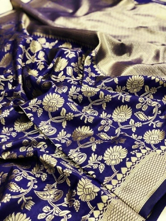 Banarsi silk saree with blouse piece  uploaded by Dhananjay Creations Pvt Ltd. on 2/18/2023