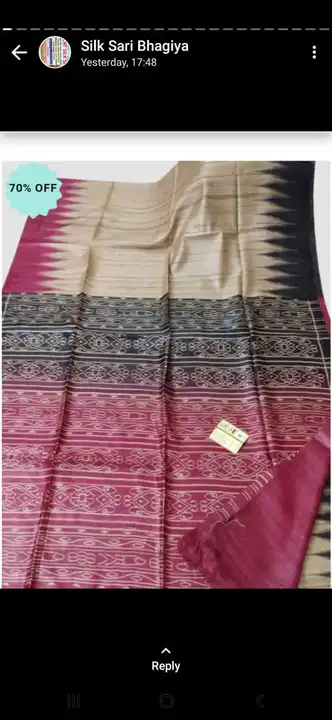 Tussar silk saree uploaded by Decent silk saree on 2/18/2023