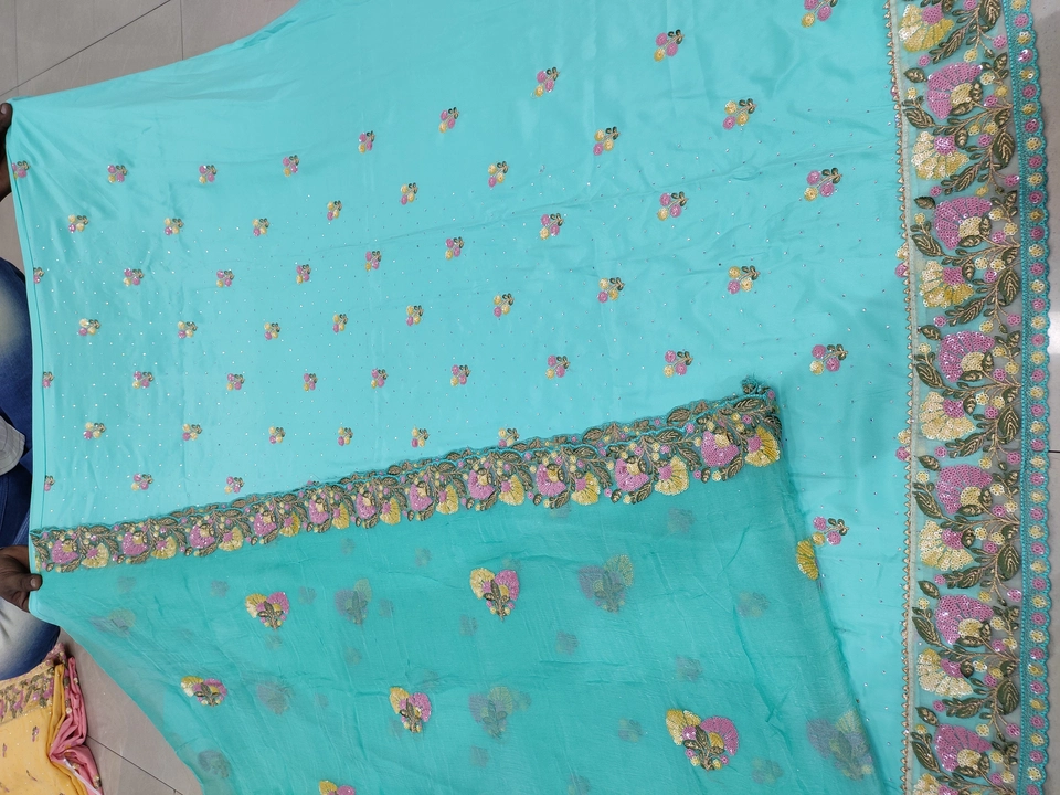 D Crepe Heavy Top Pure Dupatta Work Suit uploaded by Suhani fashion on 2/18/2023