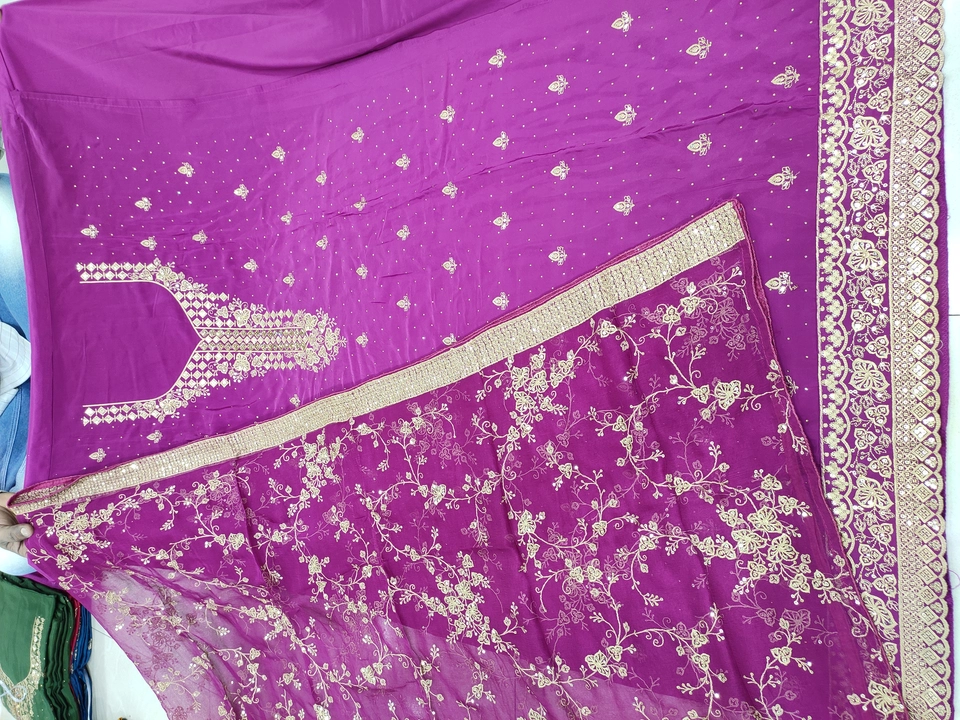 D Crepe Heavy Top Pure Dupatta Work Suit uploaded by business on 2/18/2023