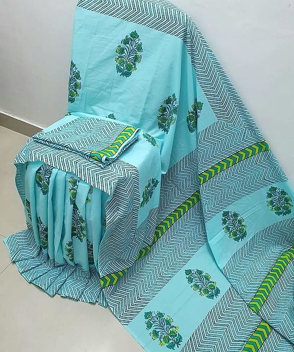 Cotton handblockSAREES 
With blouse uploaded by business on 5/12/2020
