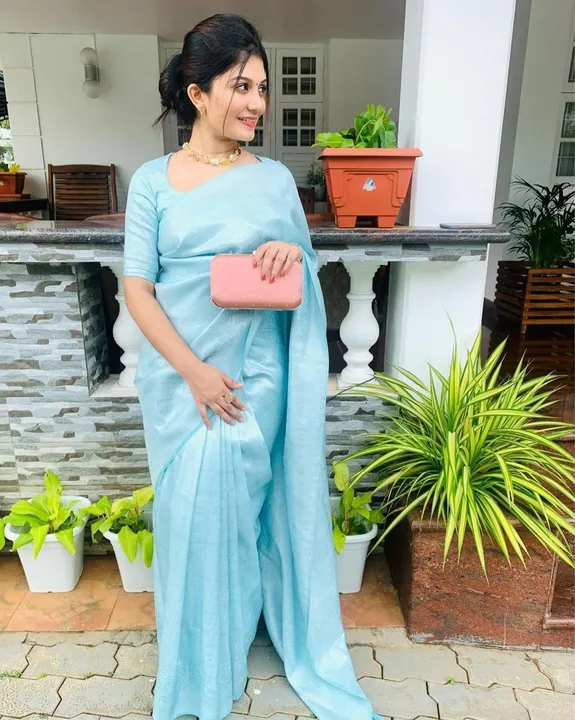Beautiful sky blue 💙 saree uploaded by Dhananjay Creations Pvt Ltd. on 2/18/2023